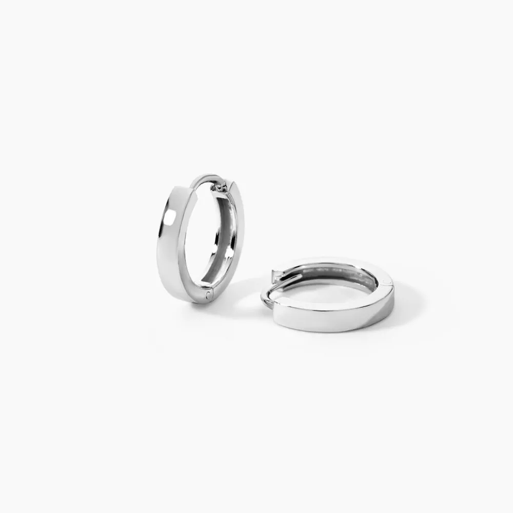 Marc Orian Créoles Argent|Créoles > Créoles Argent Blanc Eleanora