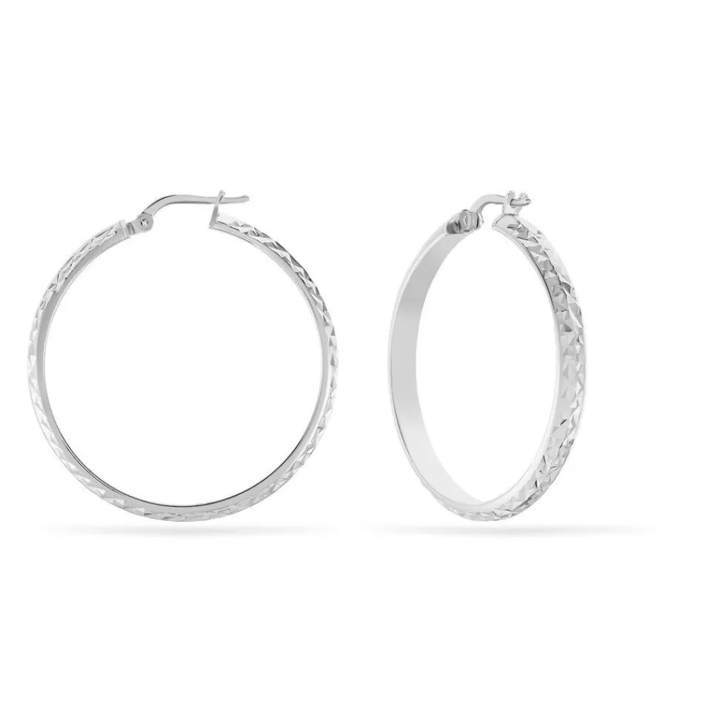 Marc Orian Créoles Argent|Créoles > Créoles Argent Blanc Esmee