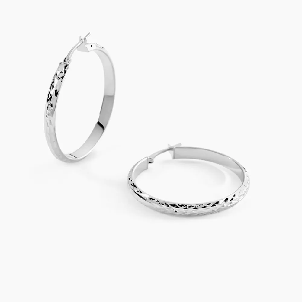 Marc Orian Créoles Argent|Créoles > Créoles Argent Blanc Esmee