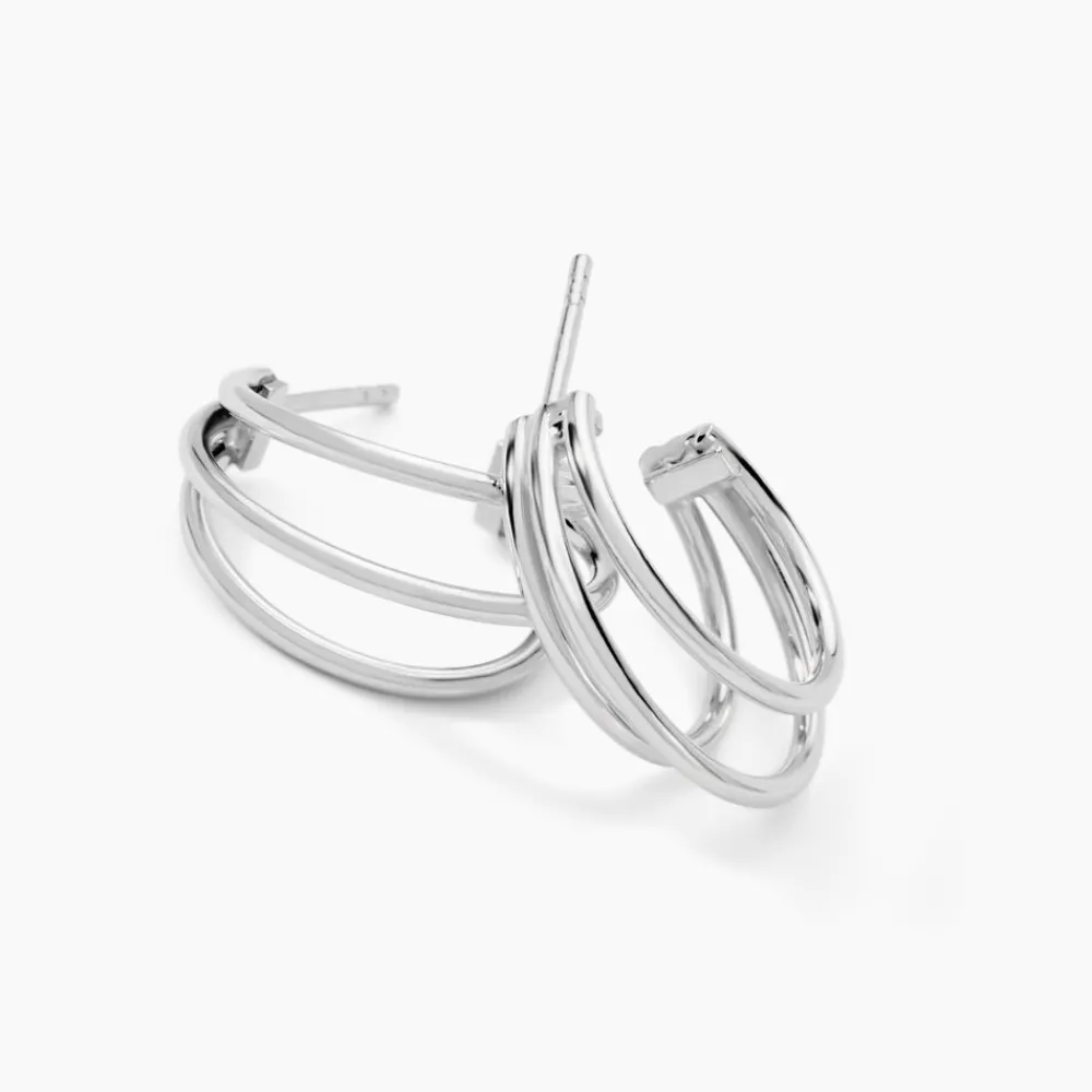 Marc Orian Créoles Argent|Créoles > Créoles Argent Blanc Jukka