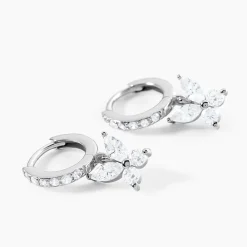 Marc Orian Créoles Argent|Bijoux Zirconium > Créoles Argent Blanc Karitate Oxydes De Zirconium