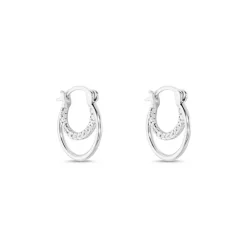 Marc Orian Créoles Argent|Bijoux Zirconium > Créoles Argent Blanc Linnette Oxydes De Zirconium