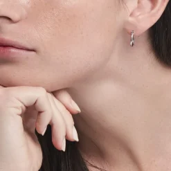 Marc Orian Créoles Argent|Bijoux Zirconium > Créoles Argent Blanc Linnette Oxydes De Zirconium