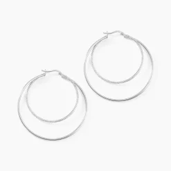 Marc Orian Créoles Argent|Créoles > Créoles Argent Blanc Marjorie