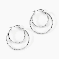 Marc Orian Créoles Argent|Créoles > Créoles Argent Blanc Marjorie