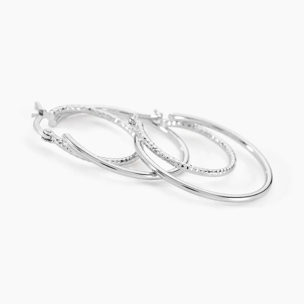 Marc Orian Créoles Argent|Créoles > Créoles Argent Blanc Marjorie