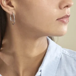 Marc Orian Créoles Argent|Créoles > Créoles Argent Blanc Marjorie