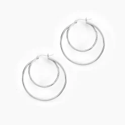 Marc Orian Créoles Argent|Créoles > Créoles Argent Blanc Marjorie