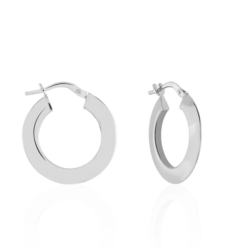 Marc Orian Créoles Argent|Créoles > Créoles Argent Blanc Mila