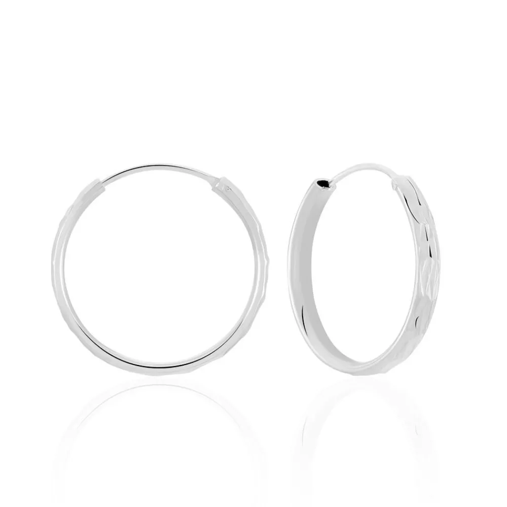 Marc Orian Créoles Argent|Créoles > Créoles Argent Blanc Najiha