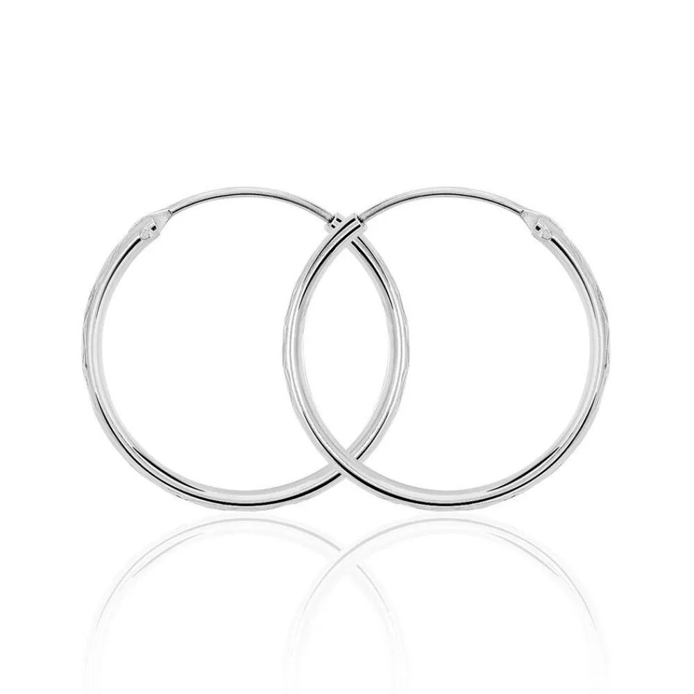 Marc Orian Créoles Argent|Créoles > Créoles Argent Blanc Najiha