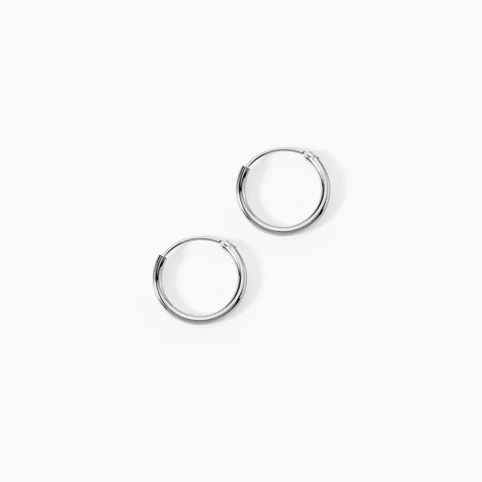 Créoles Argent Blanc Olympia
