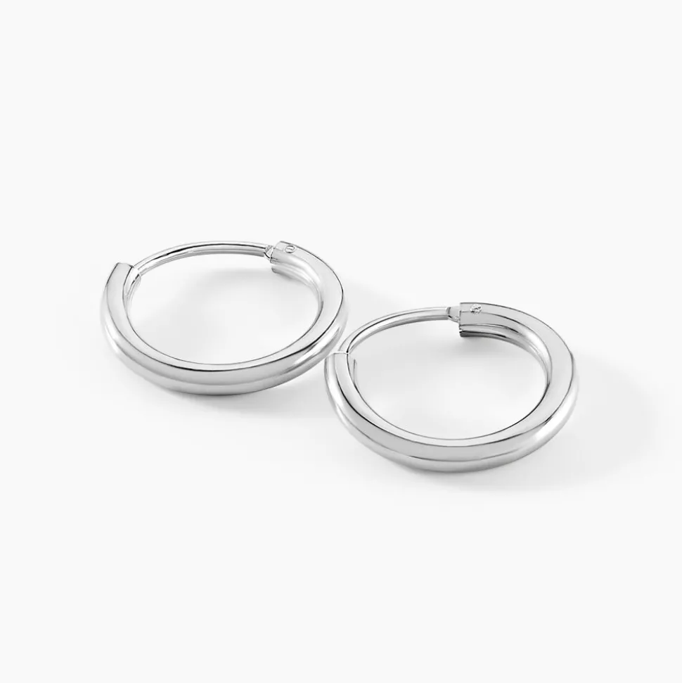 Créoles Argent Blanc Olympia