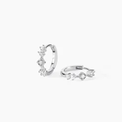 Marc Orian Créoles Argent|Bijoux Zirconium > Créoles Astrea Argent Blanc Oxyde De Zirconium