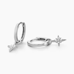 Marc Orian Créoles Argent|Bijoux Zirconium > Créoles Astre Precieux Argent Blanc Oxyde De Zirconium
