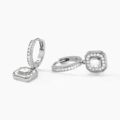 Marc Orian Créoles Argent|Créoles > Créoles Baroque Party Argent Blanc Oxyde De Zirconium