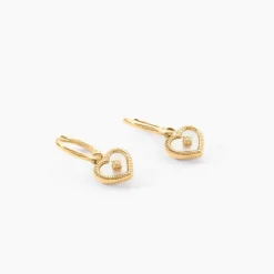 Marc Orian Créoles|Créoles Femme > Créoles Bronte Or Jaune Nacre Diamant