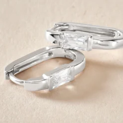 Marc Orian Créoles Argent|Bijoux Zirconium > Créoles Celyn Argent Rhodié Oxyde De Zirconium