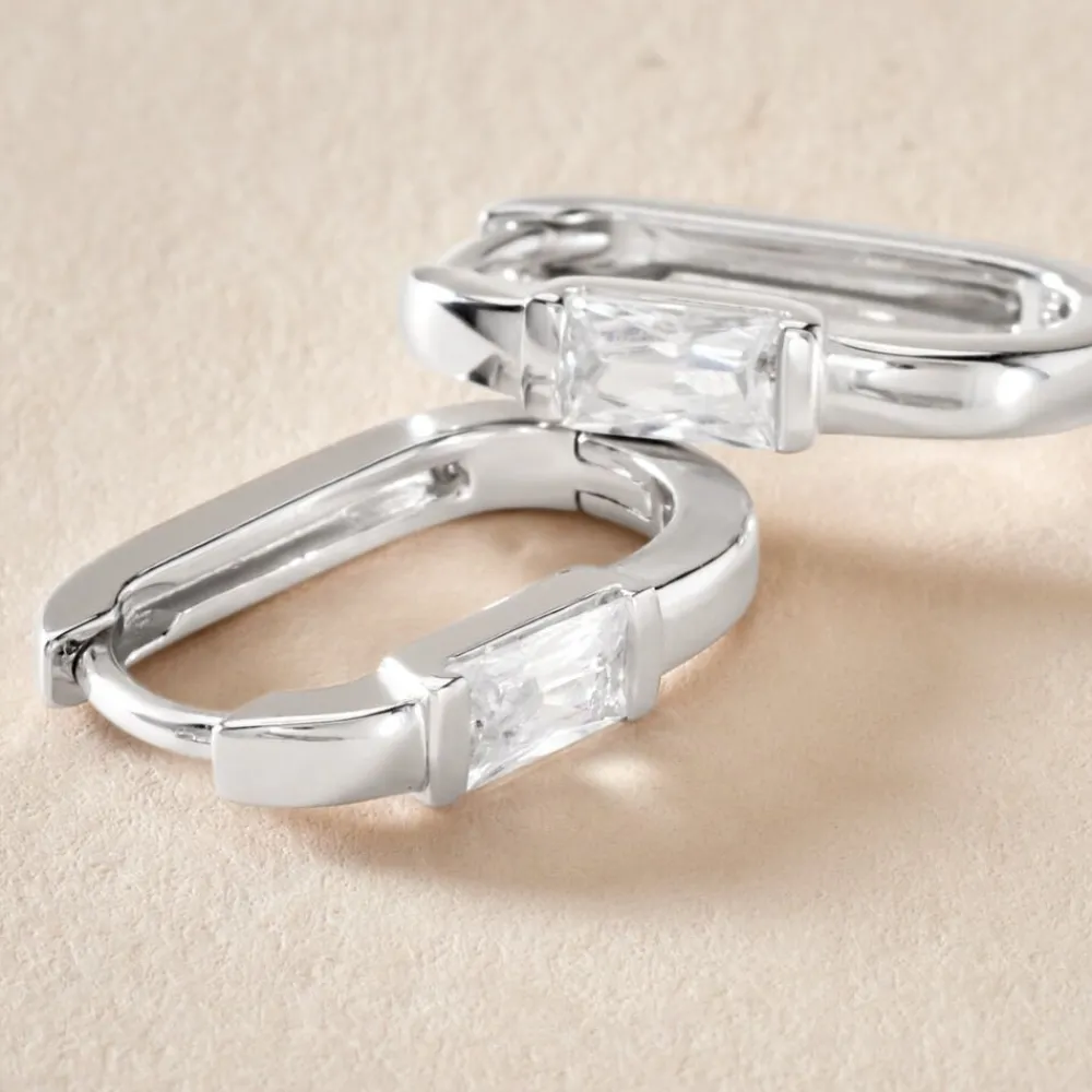 Marc Orian Créoles Argent|Bijoux Zirconium > Créoles Celyn Argent Rhodié Oxyde De Zirconium