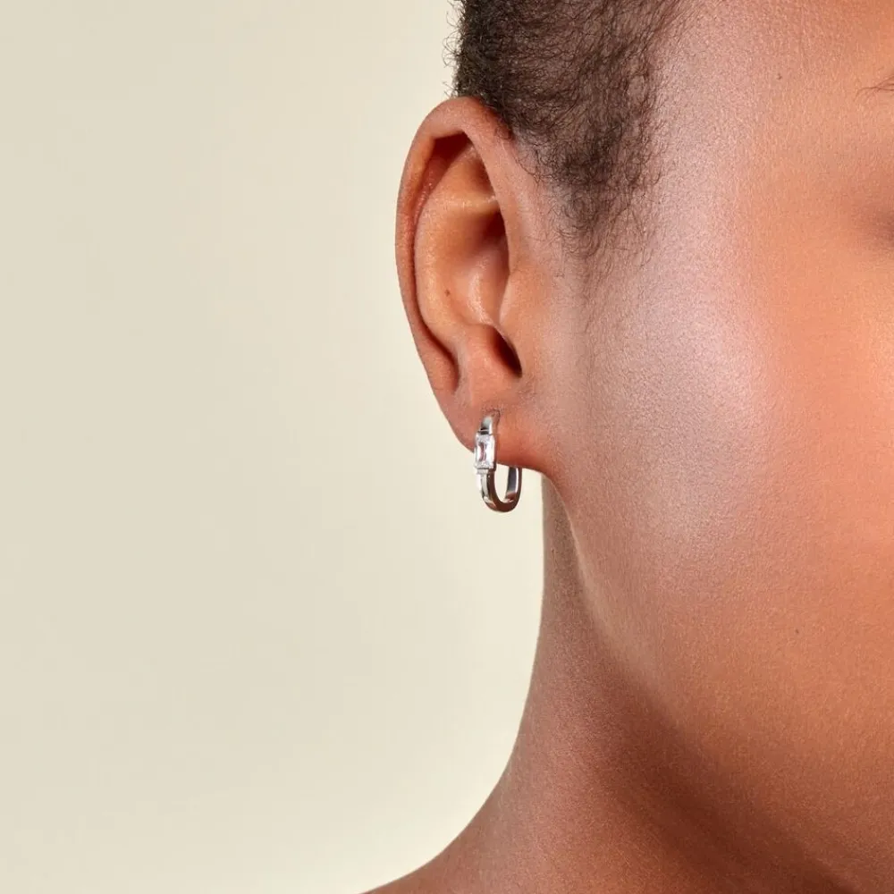 Marc Orian Créoles Argent|Bijoux Zirconium > Créoles Celyn Argent Rhodié Oxyde De Zirconium