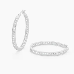 Marc Orian Créoles Argent|Bijoux Zirconium > Créoles Classique Argent Blanc Django Oxyde De Zirconium