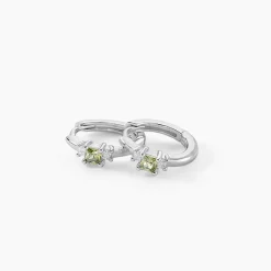 Marc Orian Créoles Argent|Bijoux Zirconium > Créoles Desert Argent Blanc Oxyde De Zirconium argent blanc oxyde vert