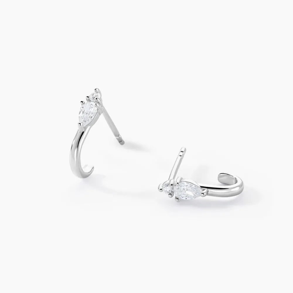 Marc Orian Créoles Argent|Bijoux Zirconium > Créoles Desert De Zirconium argent blanc oxyde
