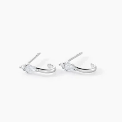 Marc Orian Créoles Argent|Bijoux Zirconium > Créoles Desert De Zirconium argent blanc oxyde