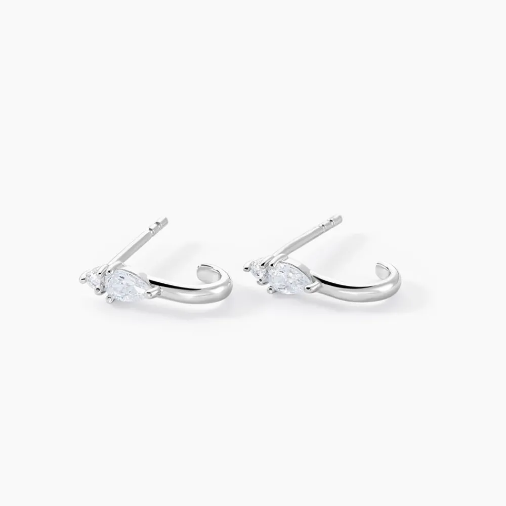 Marc Orian Créoles Argent|Bijoux Zirconium > Créoles Desert De Zirconium argent blanc oxyde