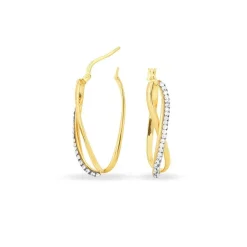 Marc Orian Boucles D'Oreilles Strass|Créoles > Créoles Domitilla Or Jaune Strass
