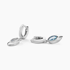 Marc Orian Créoles Argent|Bijoux Zirconium > Créoles Duchesse Argent Blanc Oxyde De Zirconium argent blanc oxyde bleu sky
