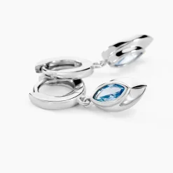 Marc Orian Créoles Argent|Bijoux Zirconium > Créoles Duchesse Argent Blanc Oxyde De Zirconium argent blanc oxyde bleu sky
