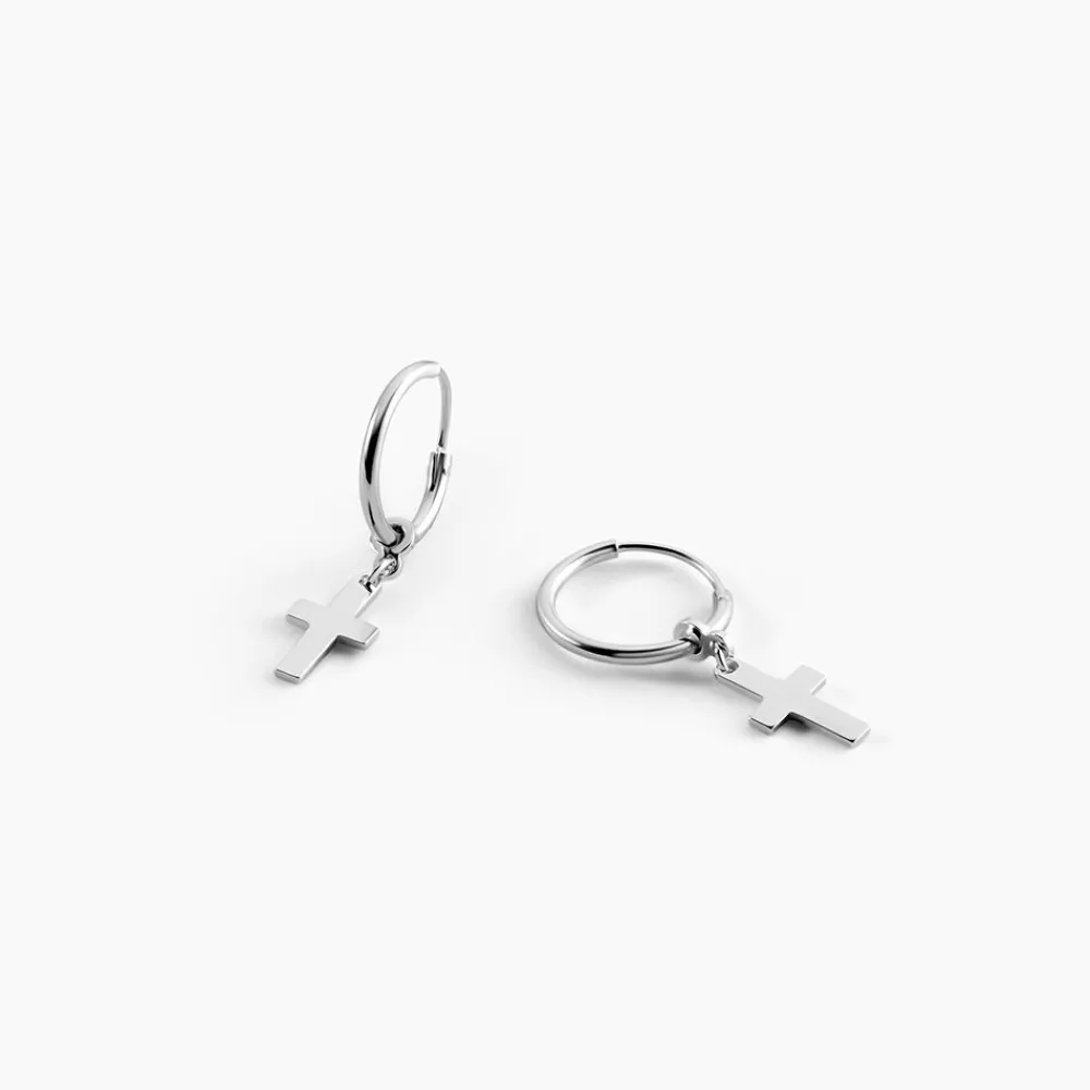Marc Orian Créoles Argent|Créoles > Créoles Elvyn Argent Blanc