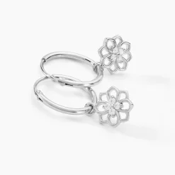 Marc Orian Créoles Argent|Bijoux Zirconium > Créoles Embelia Argent Blanc Oxyde De Zirconium