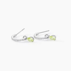 Marc Orian Créoles Argent|Créoles > Créoles Evasion Argent Blanc Oxyde De Zirconium argent blanc oxyde vert