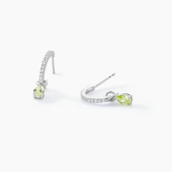 Marc Orian Créoles Argent|Créoles > Créoles Evasion Argent Blanc Oxyde De Zirconium argent blanc oxyde vert