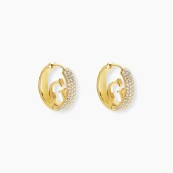 GUESS BIJOUX Bijoux Zirconium|Créoles > Créoles Guess Crazy Earrings Acier Jaune Oxyde De Zirconium
