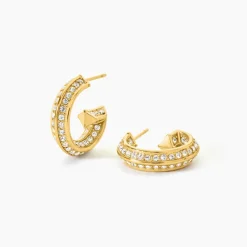 GUESS BIJOUX Bijoux Zirconium|Créoles > Créoles Guess G Crystal Acier Jaune Oxyde De Zirconium