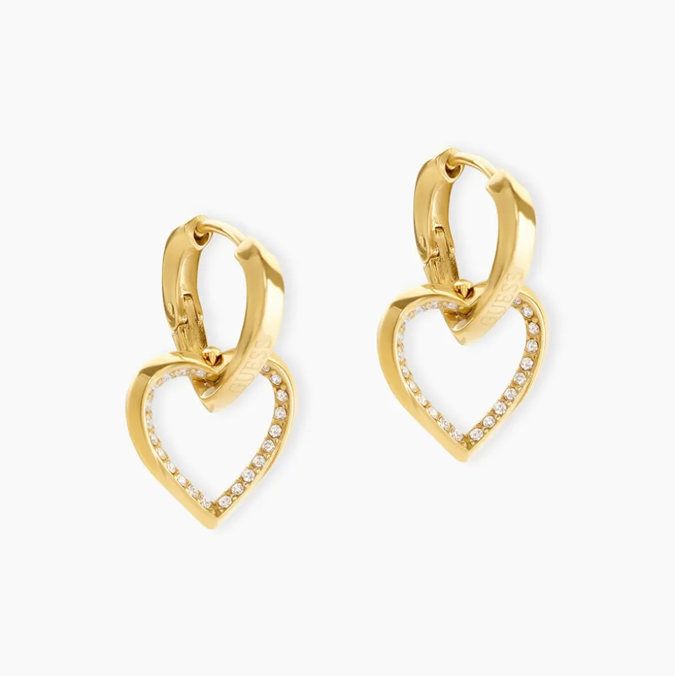 Créoles Guess Mon Amour Acier Jaune Oxyde De Zirconium