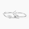 Marc Orian Créoles|Créoles Femme > Créoles Haria Argent Blanc