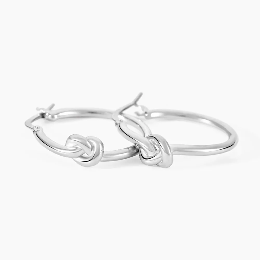 Marc Orian Créoles|Créoles Femme > Créoles Haria Argent Blanc