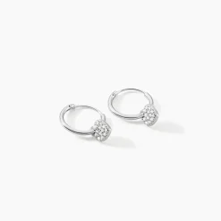 Marc Orian Créoles Argent|Créoles > Créoles Ili Argent Rhodié Oxyde De Zirconium