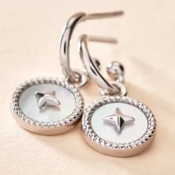 Marc Orian Créoles Argent|Créoles > Créoles Izarra Argent Blanc Nacre