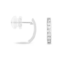 Marc Orian Bijoux Zirconium|Créoles > Créoles Jacoba Rondes Or Blanc Oxyde De Zirconium