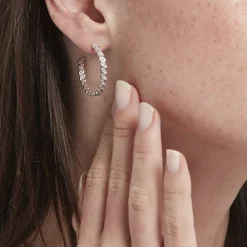 Marc Orian Créoles Argent|Bijoux Zirconium > Créoles Juan Argent Blanc Oxyde De Zirconium