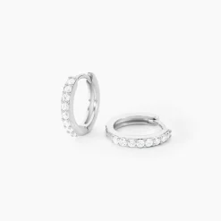 Marc Orian Créoles Argent|Bijoux Zirconium > Créoles Jussi Argent Blanc Oxyde De Zirconium
