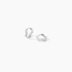 Marc Orian Créoles Argent|Bijoux Zirconium > Créoles Kaylin Argent Blanc Oxyde De Zirconium