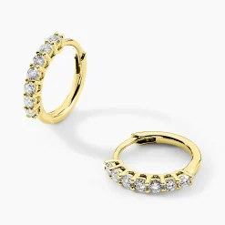 Marc Orian Bijoux Or|Boucles D'Oreilles Mariage > Créoles Kean Or Jaune Diamant Synthétique