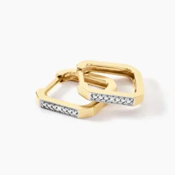 Marc Orian Bijoux Or|Créoles > Créoles Lance Or Jaune Diamant