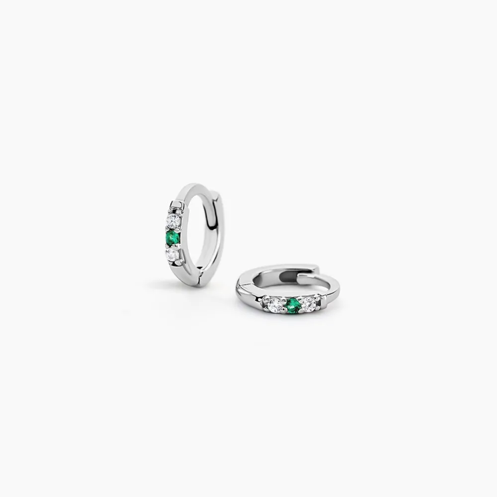 Marc Orian Créoles Argent|Bijoux Zirconium > Créoles Lauralie Argent Blanc Oxyde De Zirconium Pierre De Synthese